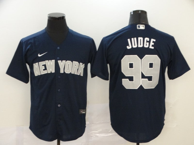 Men's New York Yankees Aaron Judge #99 Navy Stitched Jersey